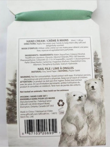 Hand Cream/Nail File 3 Scents Available 935896