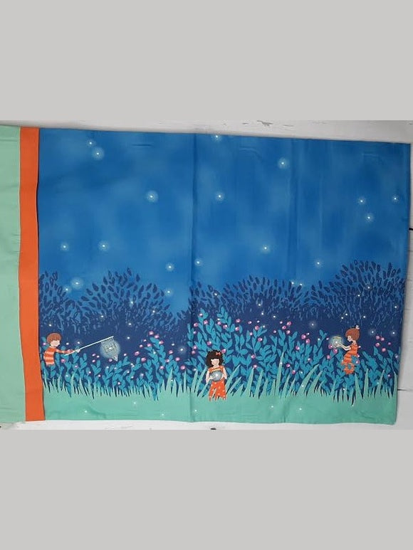 Pillow Case Night Sky Fireflies Blue/Green Standard rt876bg1