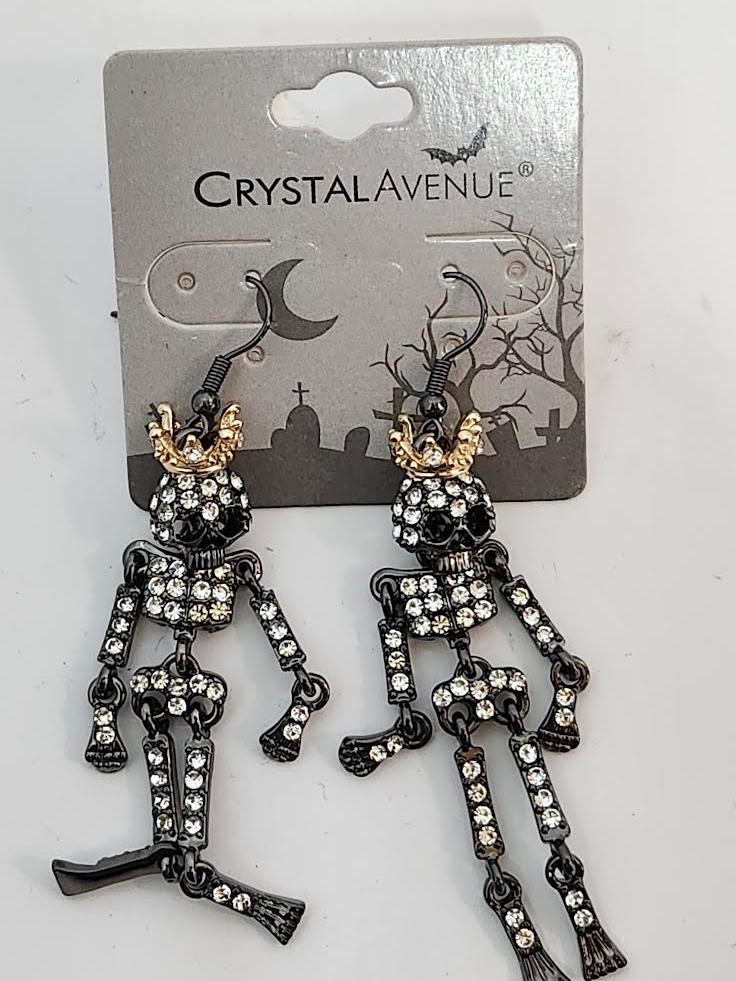 Earing's Skeleton Halloween Black/Silver RT23136HCRBN