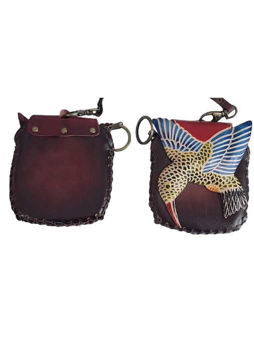 Sun Flower Leather-Wristlet Hummingbird Leather E566