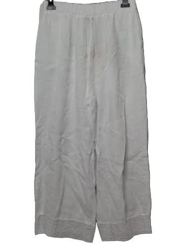 Pants White Linen 2 Pocket Women's One Size 13964