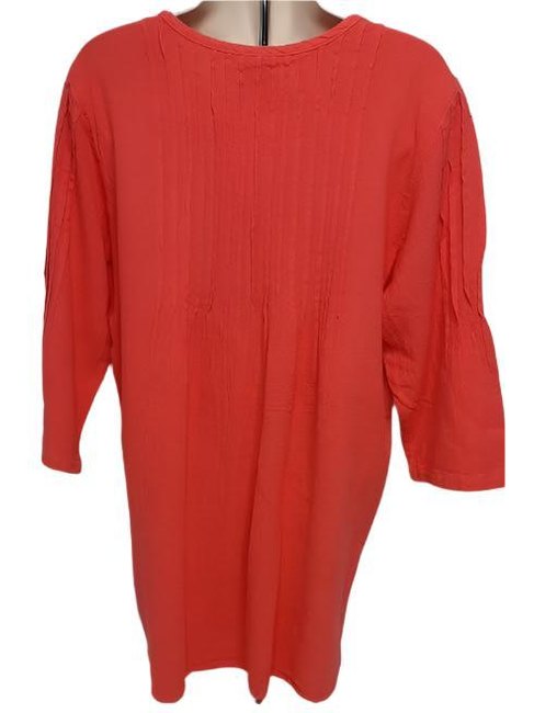 Top Pulover3/4 Sleeve-Red-Womens-457b