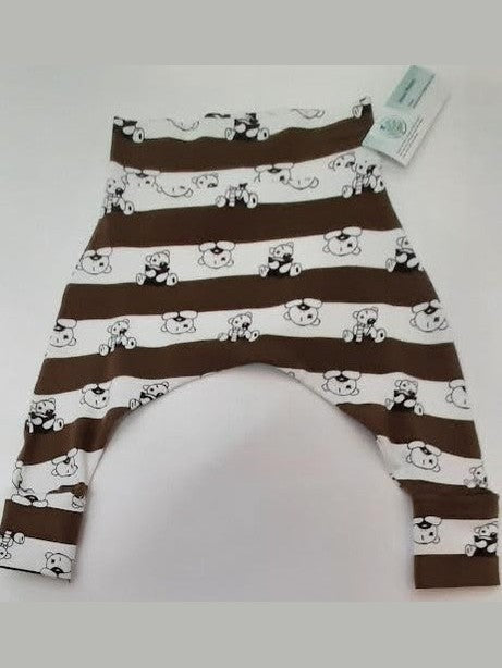Harem Pants Legging Teddy Bear Brown/White Baby3-6 Month BFI1bw36