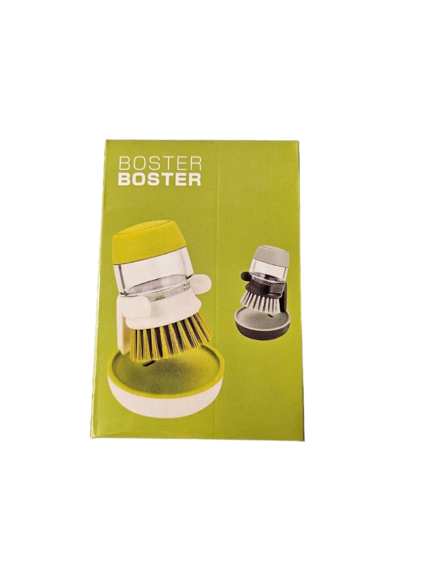 Soap Dispenser with Brush and Holder - Green or Grey