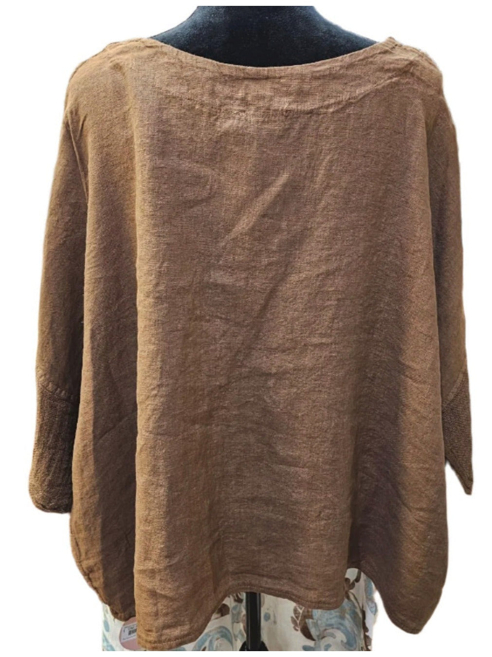 Top Pullover Linen /Gauze Brown Women's