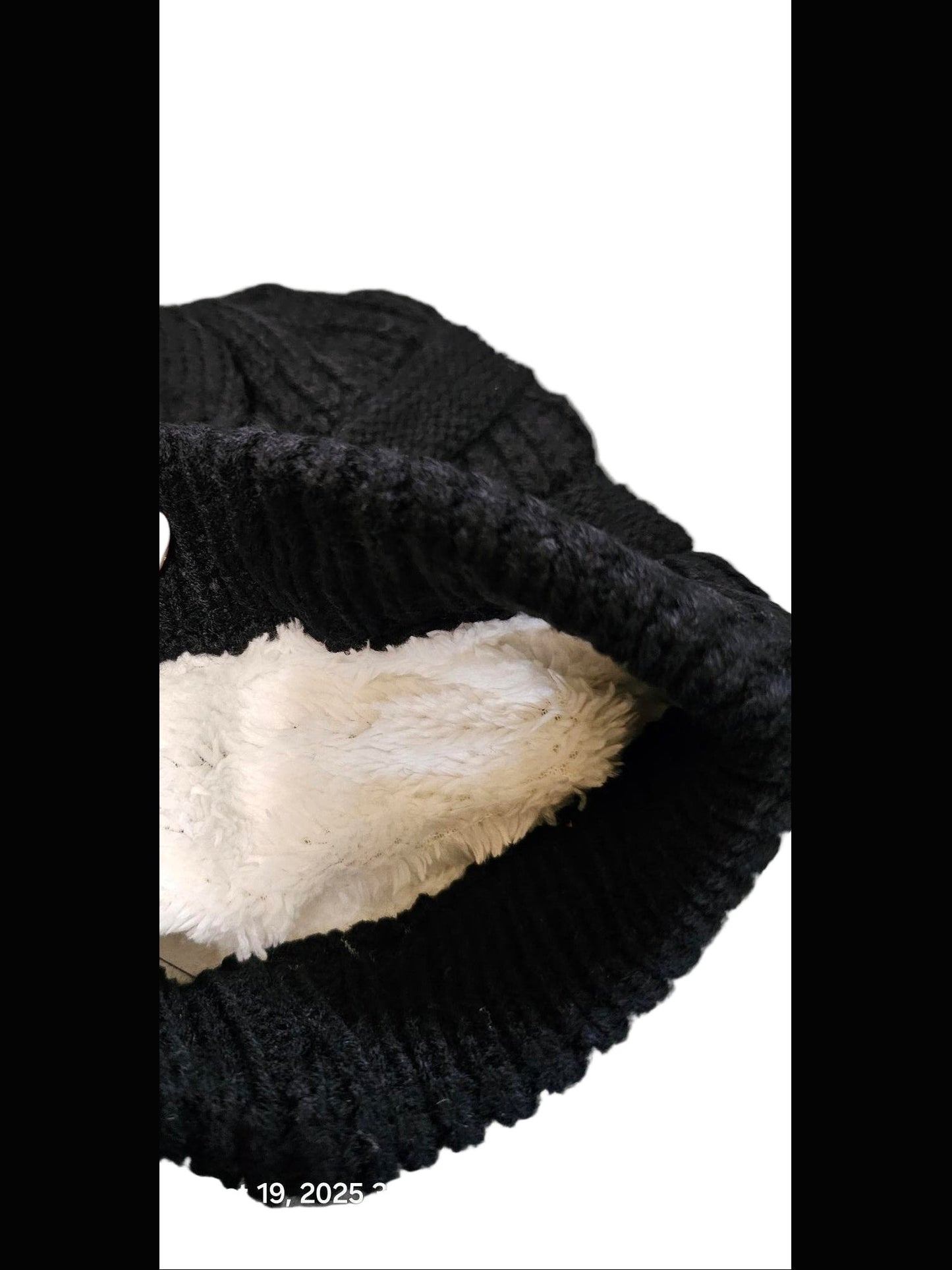 Hat Slouch Fleece Lined 3 colors Taupe, Cream or Black