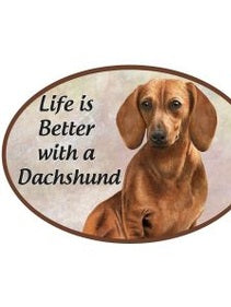 Car Magnet Dachshund Dog Red 1001-13