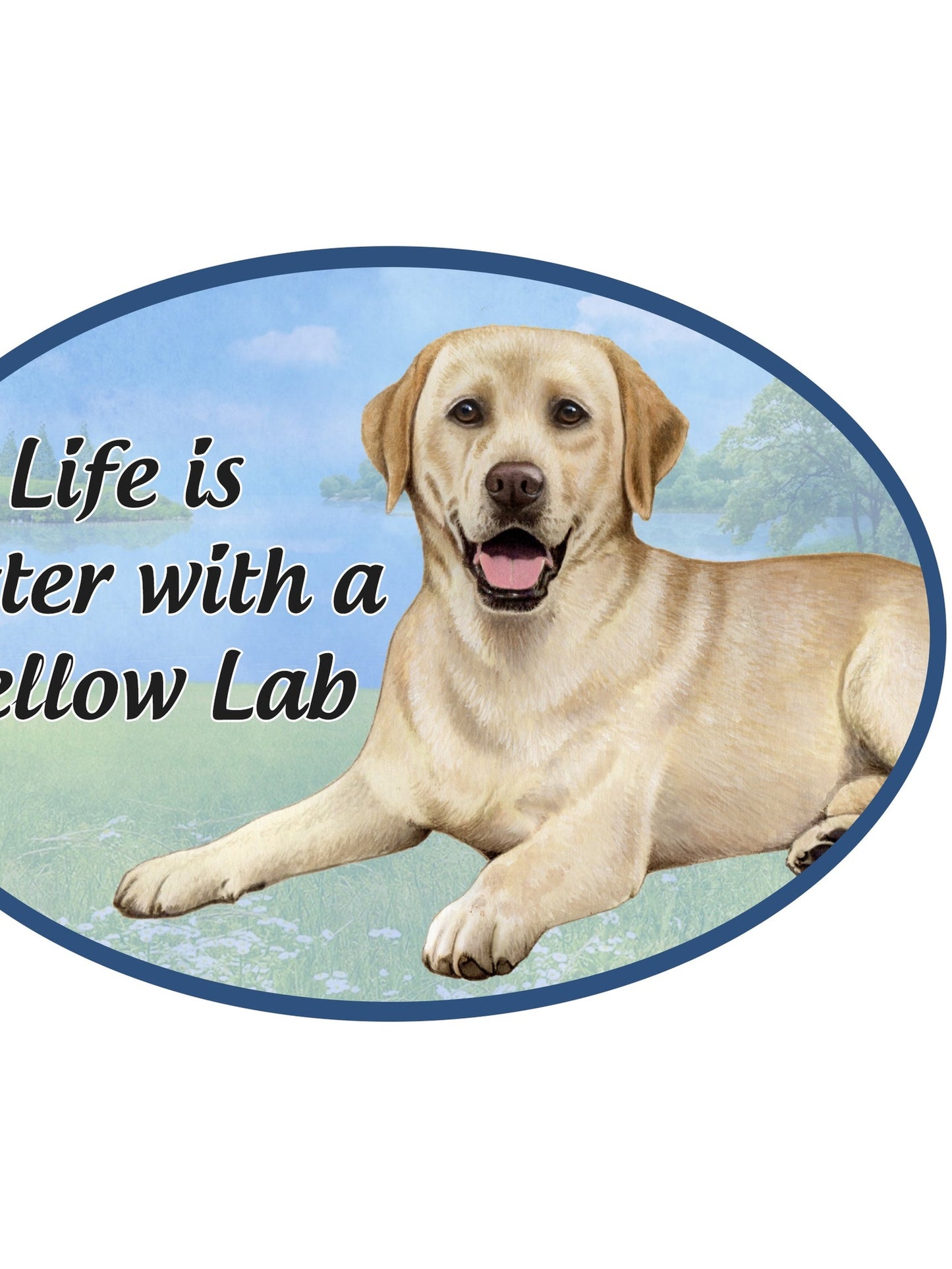 Car Magnet Labrador Dog Yellow 1001-20