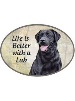 Car Magnet Labrador Black Dog 1001-21