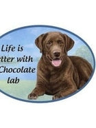 Car Magnet Labrador Chocolate Dog 1001-22