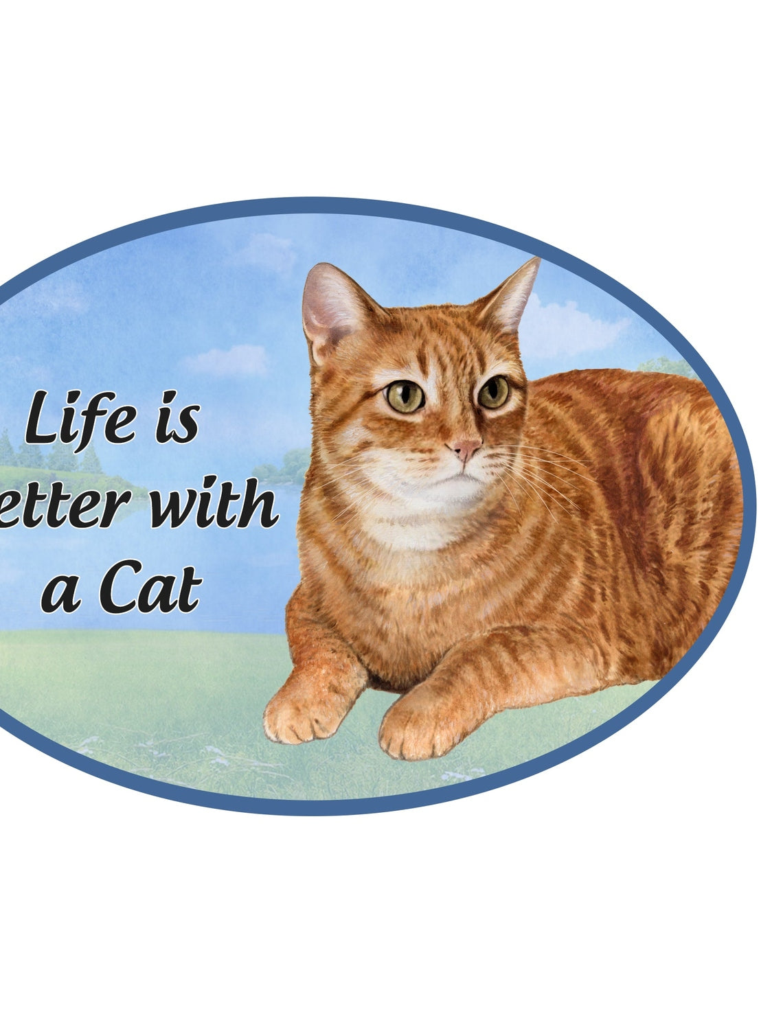 Car Magnet Orange Tabby Cat 1002-8