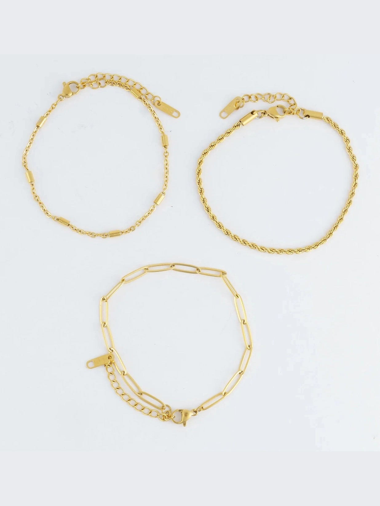 Howards- Bracelet Twisted Chain Gold 3pc Women's 10040