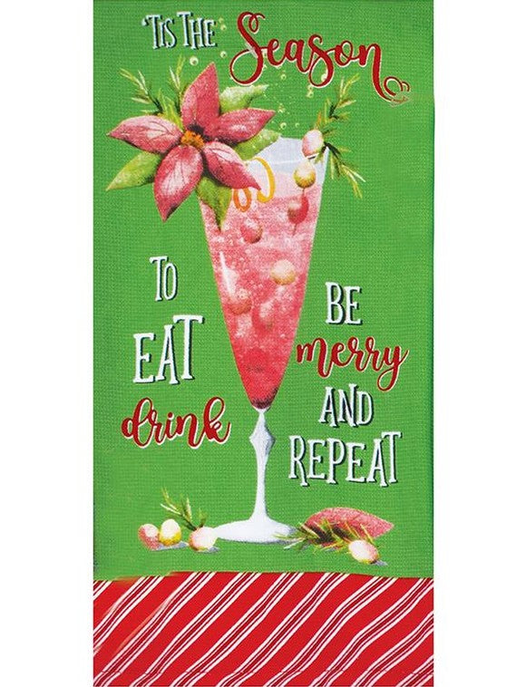 Tea Towel Naughty Elf Christmas Dual Purpose Towel H6885