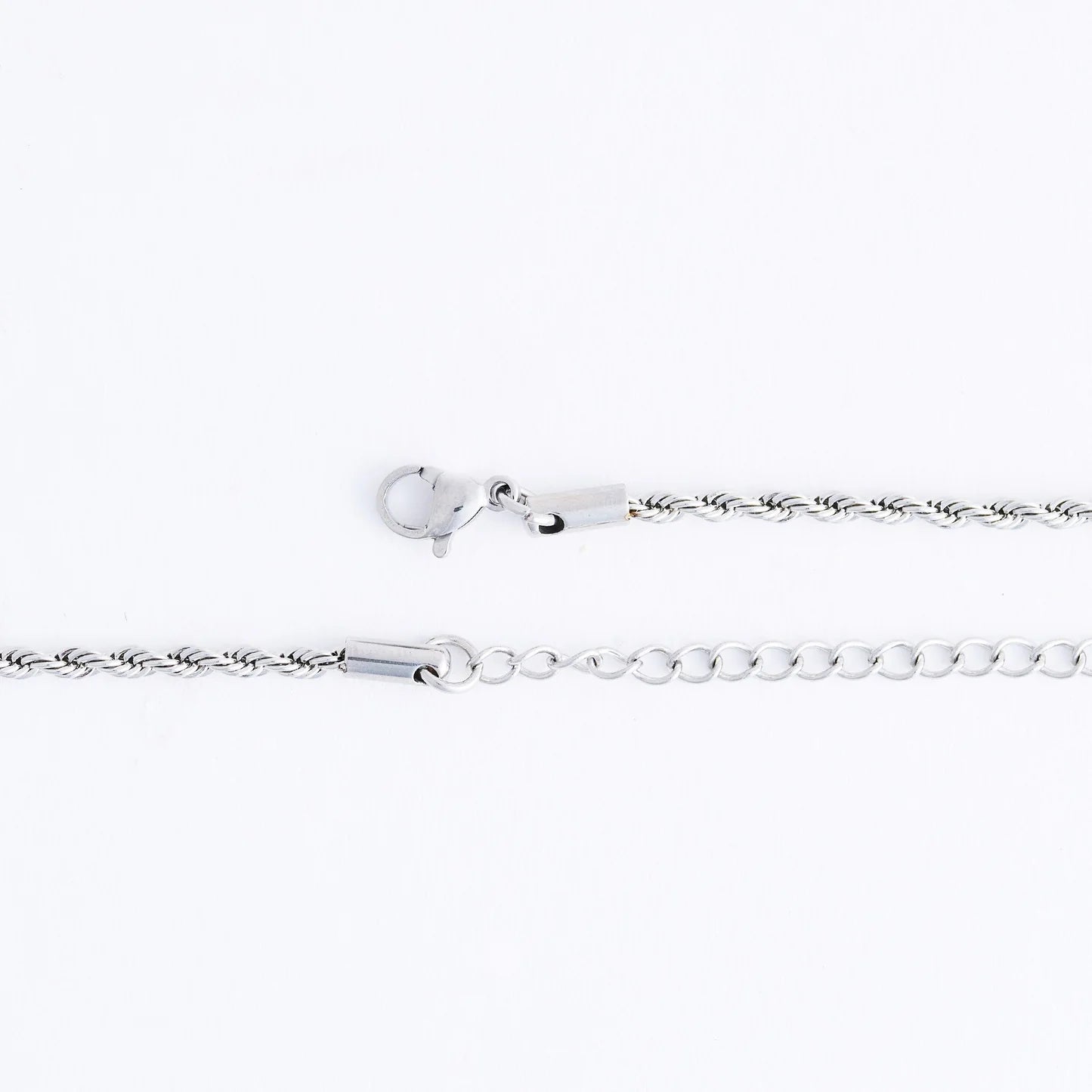 Necklace Cross Rope Chain Silver Women's 10263