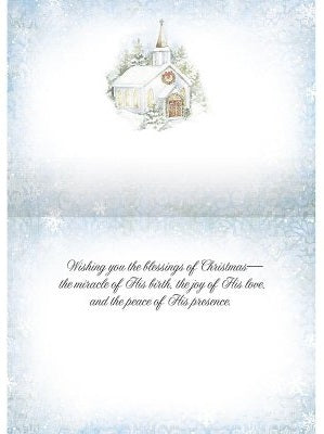 Card Christmas Snowy Chapel Petite 12 Pk 2004561