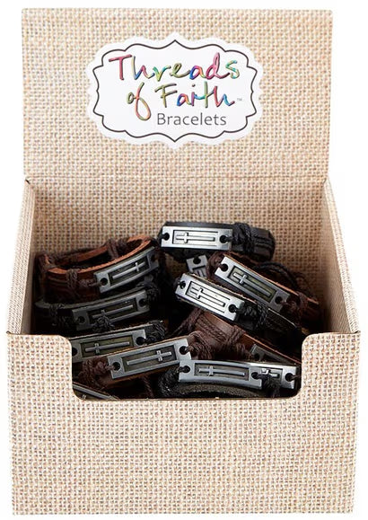 Leather Bracelet With Cross 2 Colors Available N14231