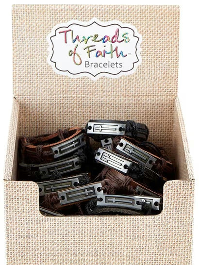 Leather Bracelet With Cross 2 Colors Available N14231