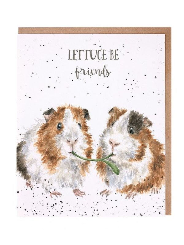 Card - AOC081 Lettuce Be Friends - Guinea Pigs