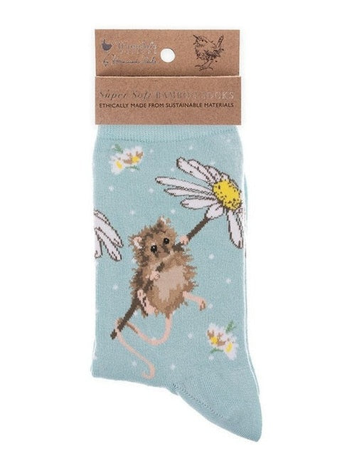 Women's Bamboo Socks - SOCK011 - Daisy Mouse