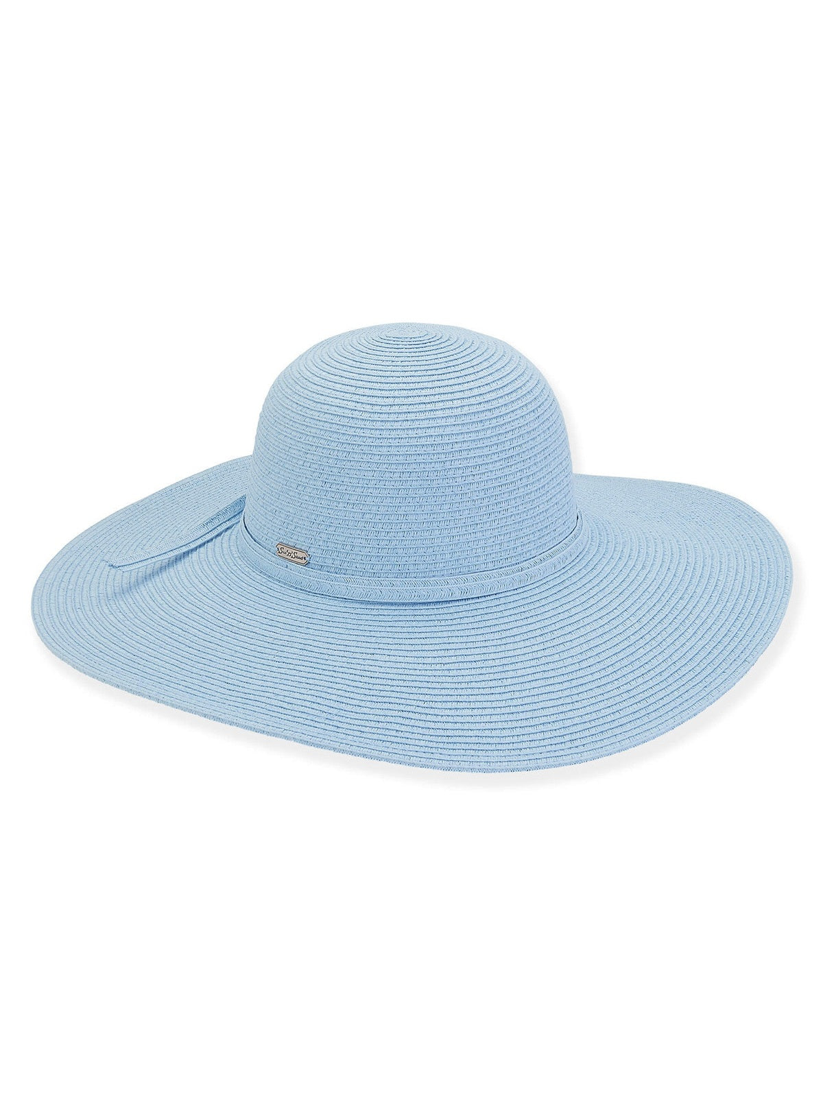 Hat Light Blue Paperbraid Floppy Brim Women's HH1003S