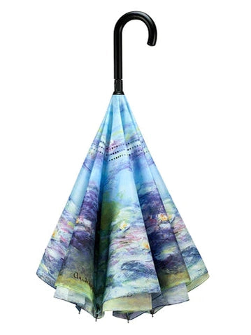 Umbrella-Reverse Close Stick-Water Lilies -20201rc