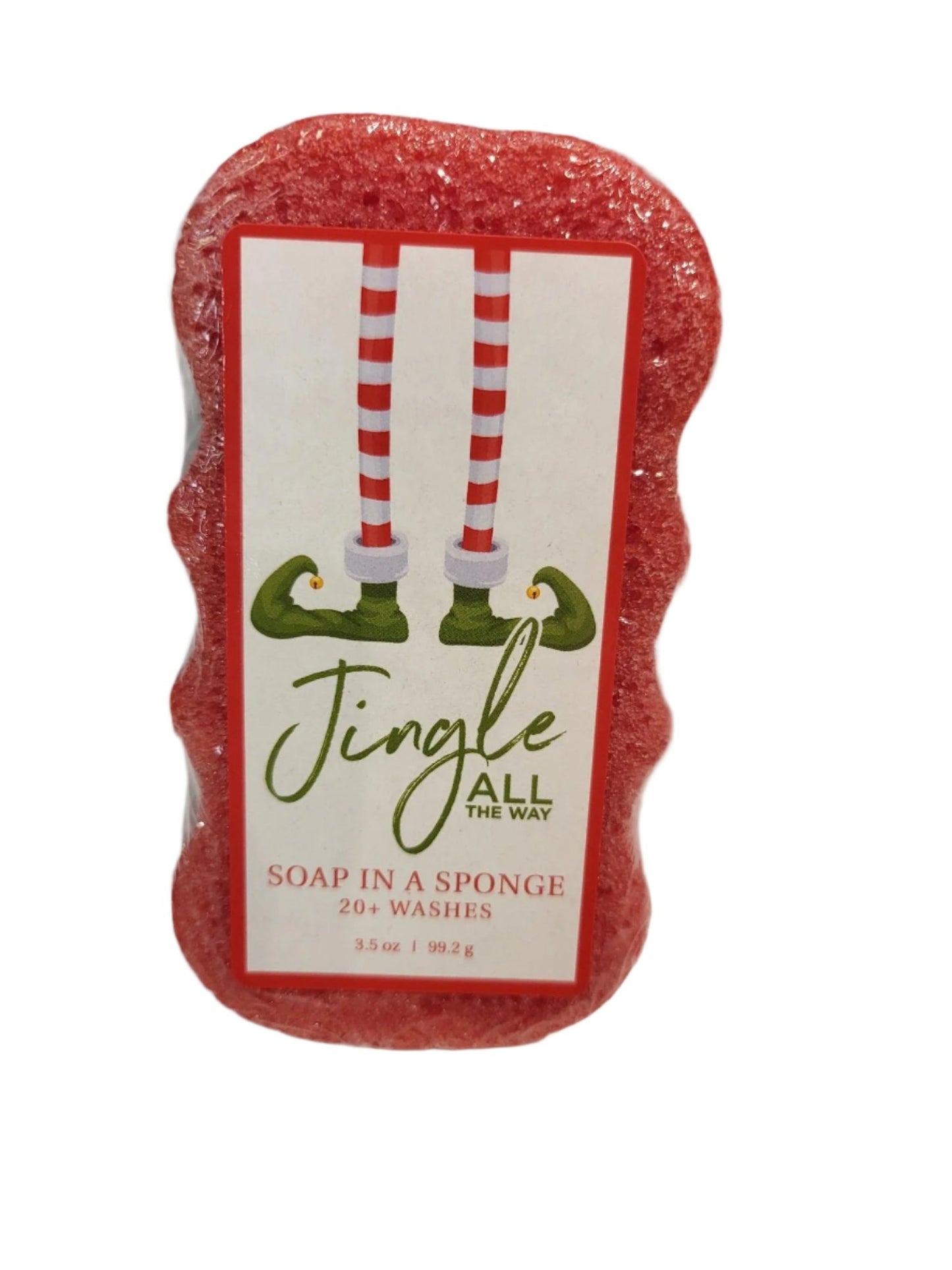 Christmas Soap Sponge - Jingle All The Way-3.50z