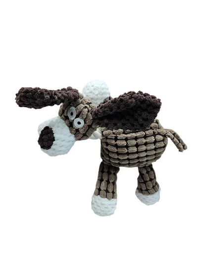 Donkey Dog Toy Brown/White