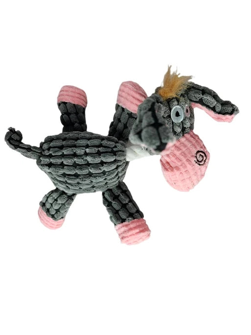 Donkey Dog Toy Grey & Pink Rope