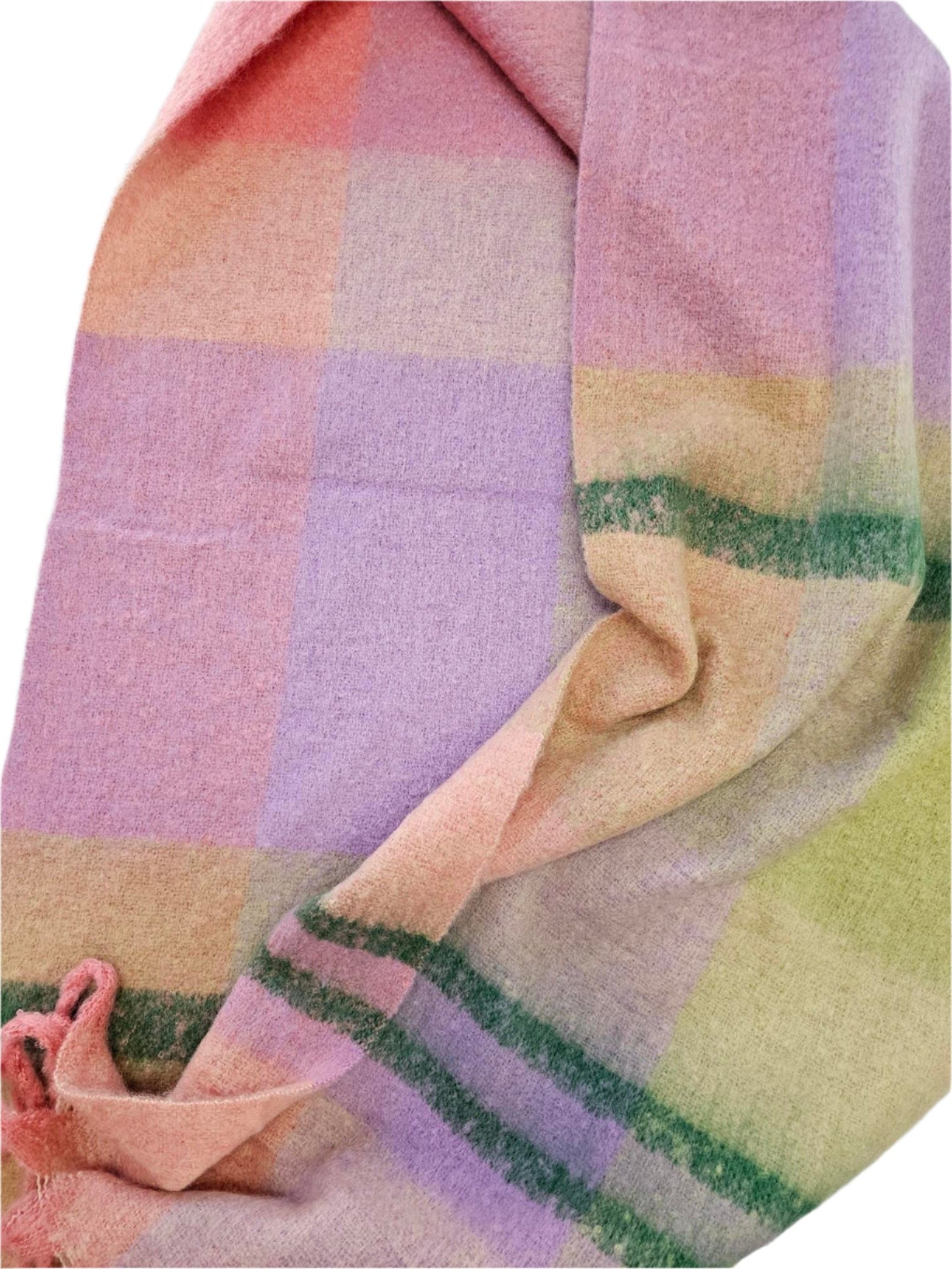 Scarf Green, Purple,Pink Pastels Super Soft Warm Women's-9241151