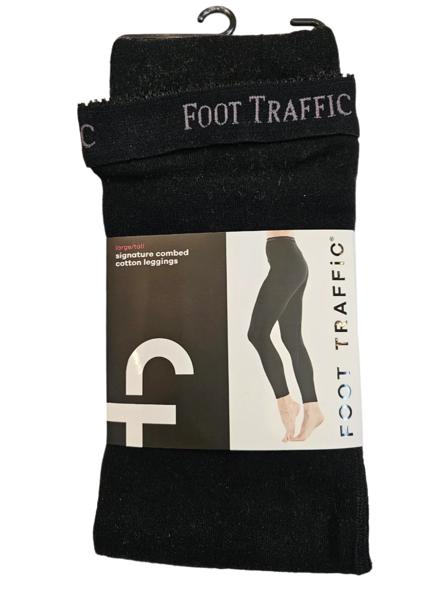 Women's Black Cotton Leggings 60% Comber Cotton 35% Nylon 5% Spandex TALL