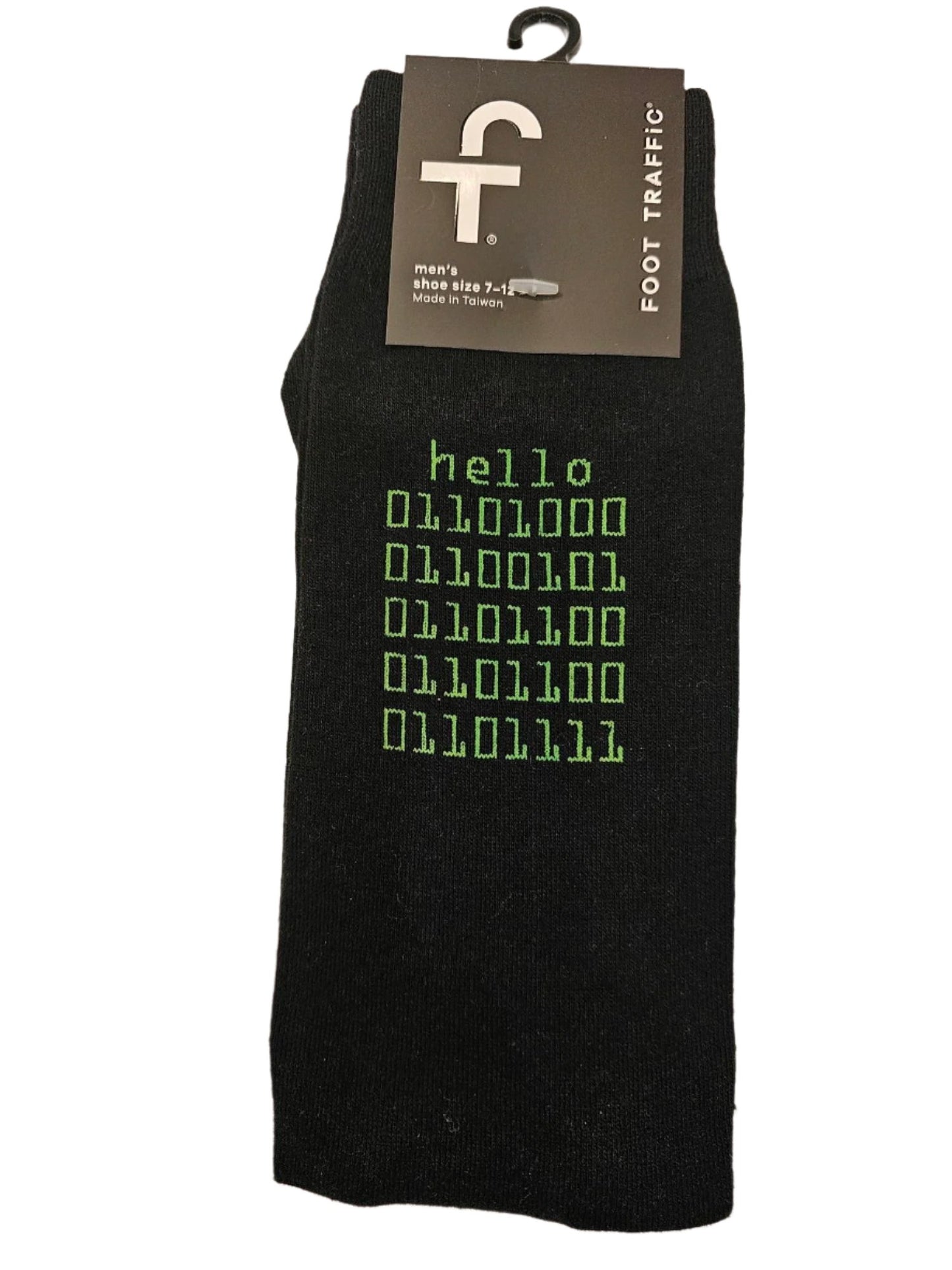 Men's Sock - Hello Goodbye Binary Code - 7100M