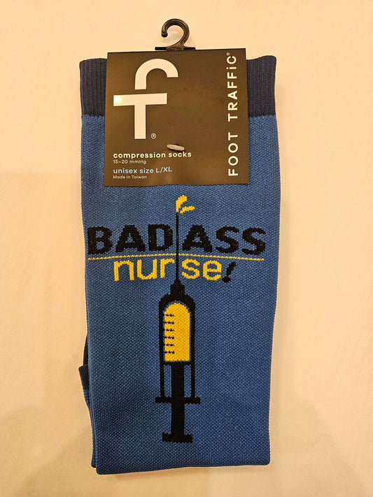 Men's Sock - Badass Nurse Compression Sock - CS6998 