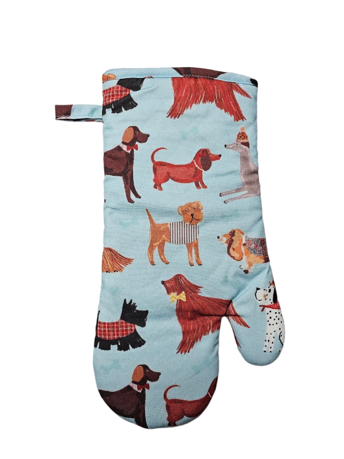 Dog - Oven Mitten - Blue