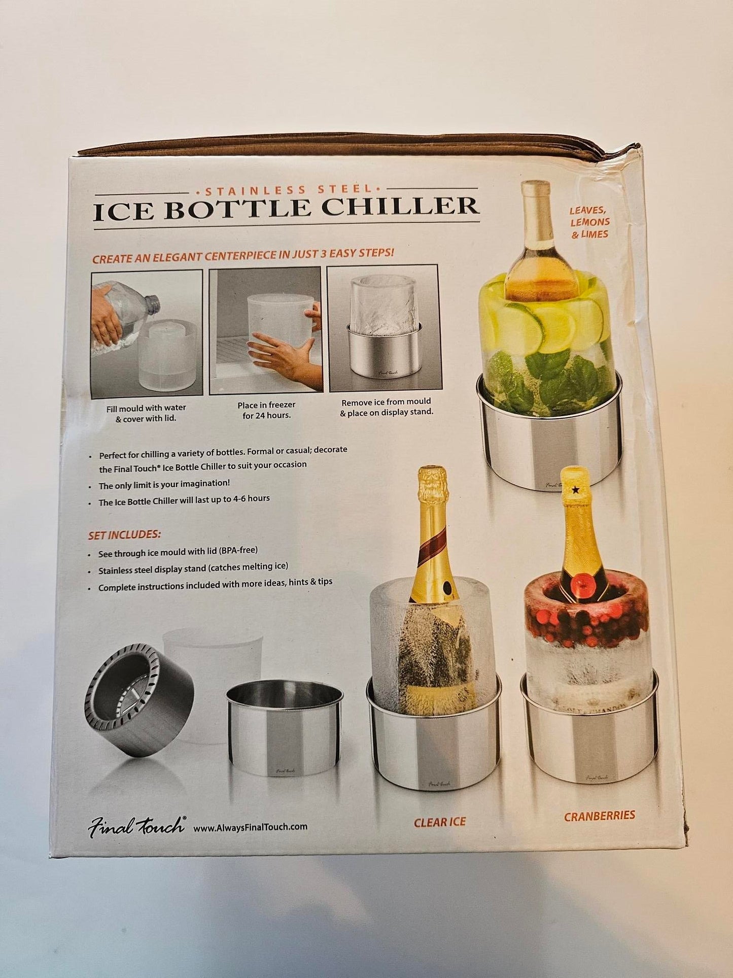 Ice Bottle Chiller-Stainless steel-Final Touch-ftc14