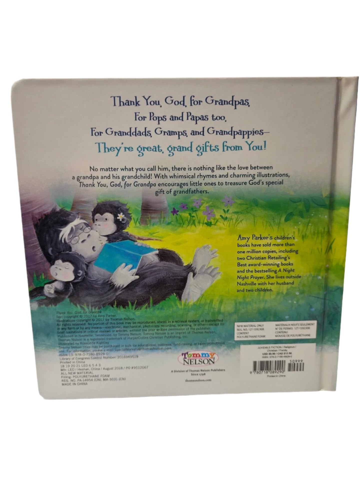 Thank you God for Grandpa - Children's Book -50999