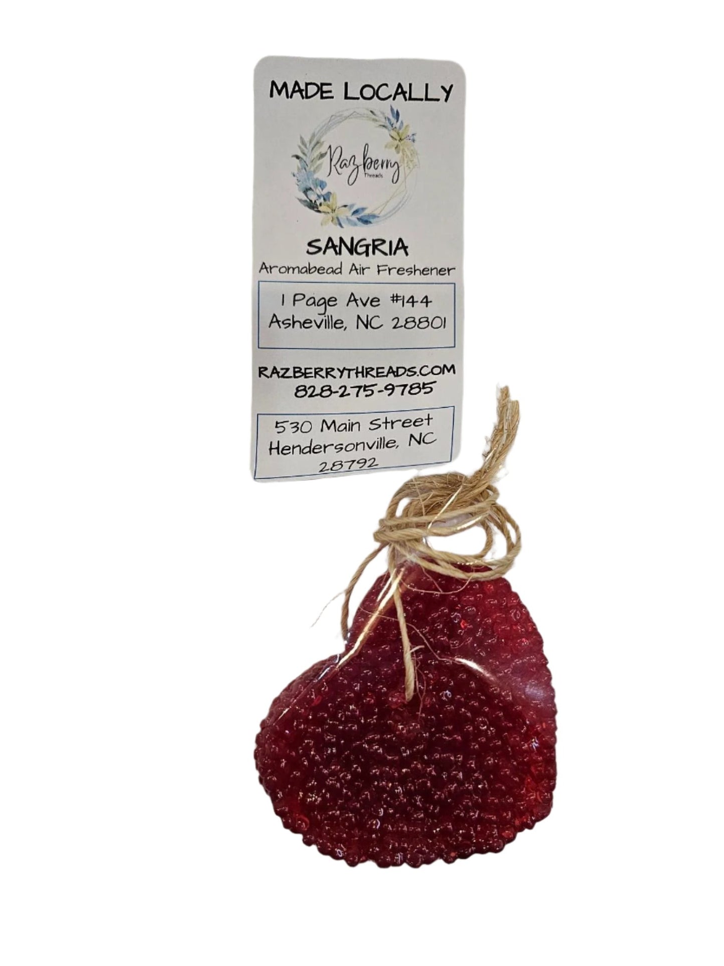 Air Fresher - Aromabead - Heart - Red