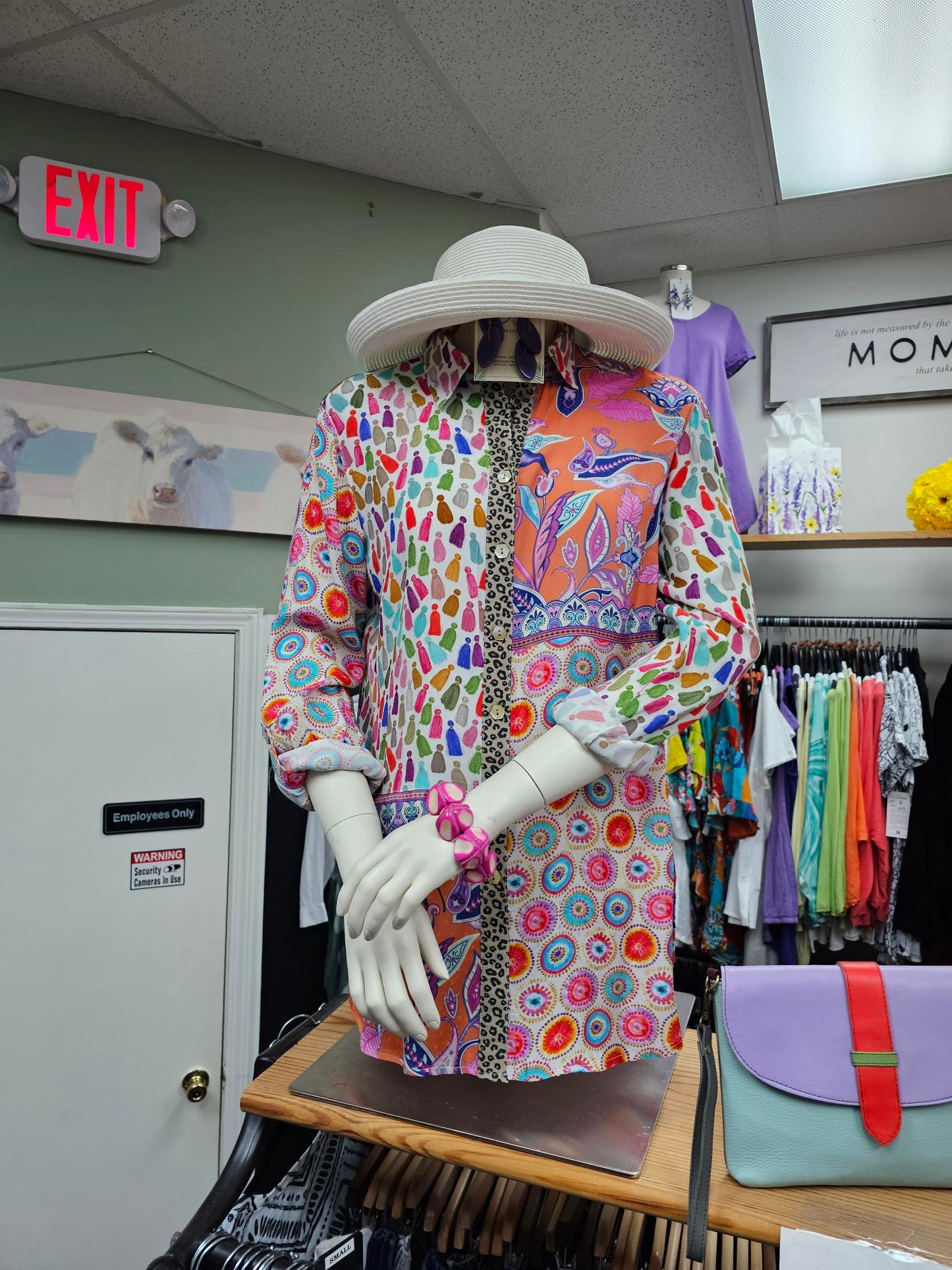 Women's Leopard Print -Button Front Blouse