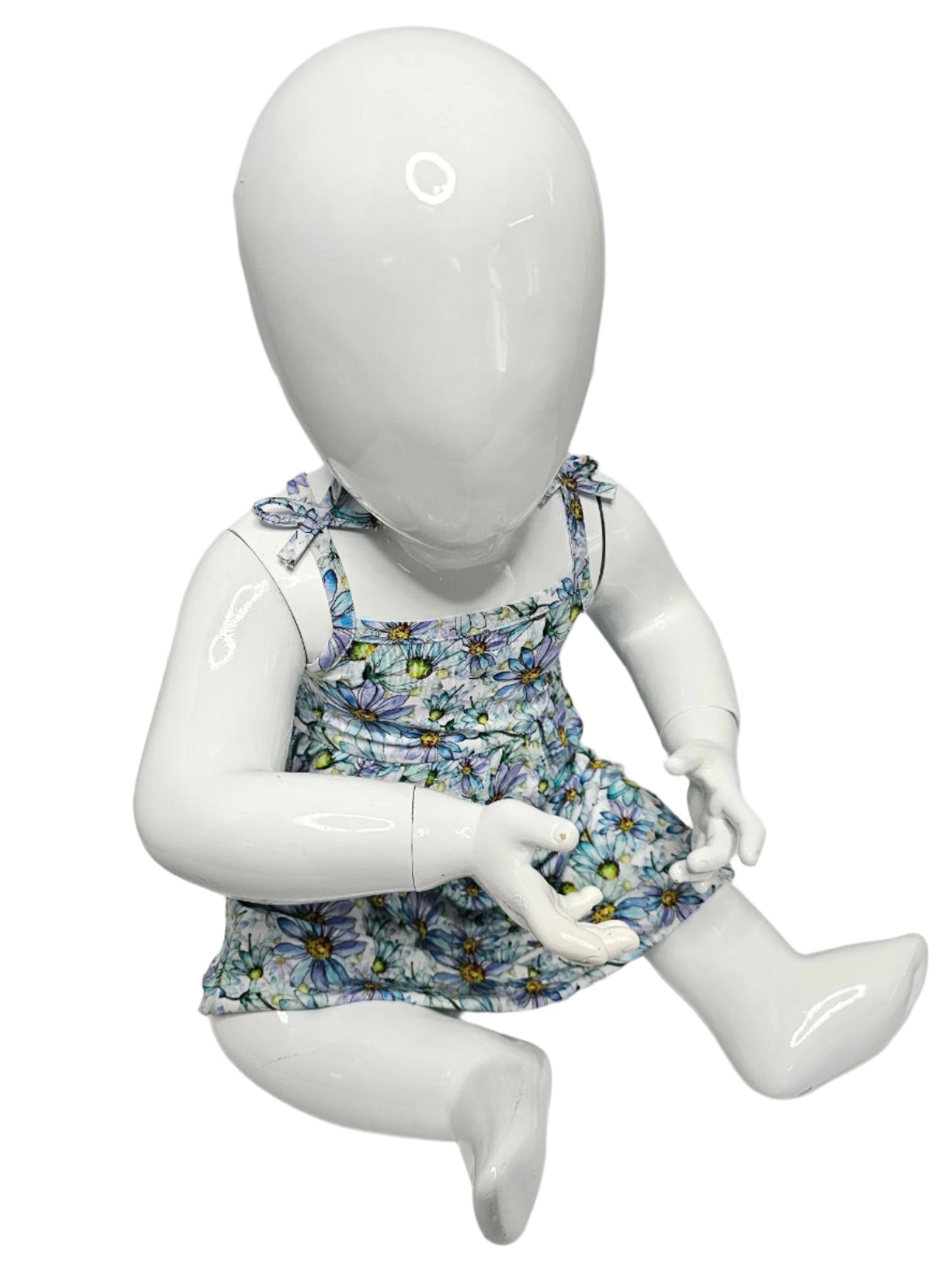 Dress String Tie Darling Daisy Soft Bamboo Lilac / White