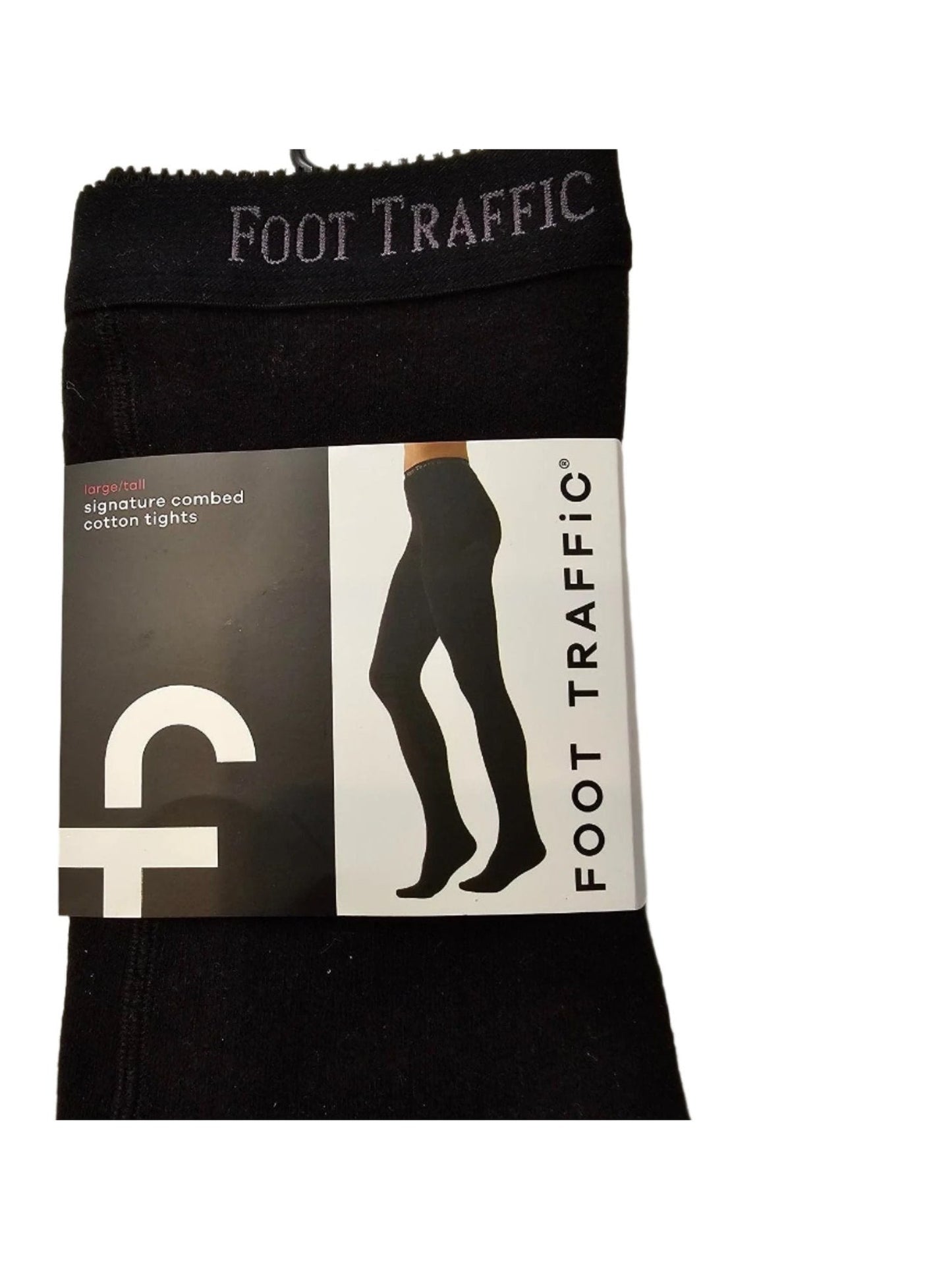 Women's Black Cotton Tights 60% Comber Cotton 35% Nylon 5% Spandex Tall