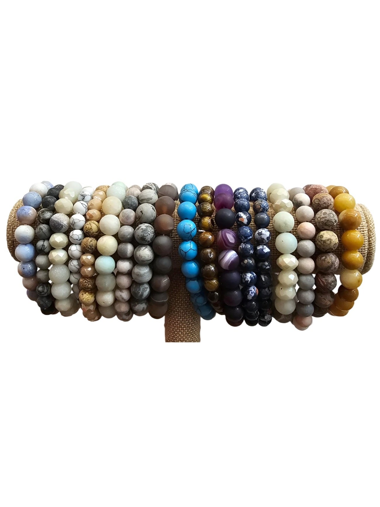 Bracelet Mixed Stones Jasper, tiger eye, turq & Other Stones