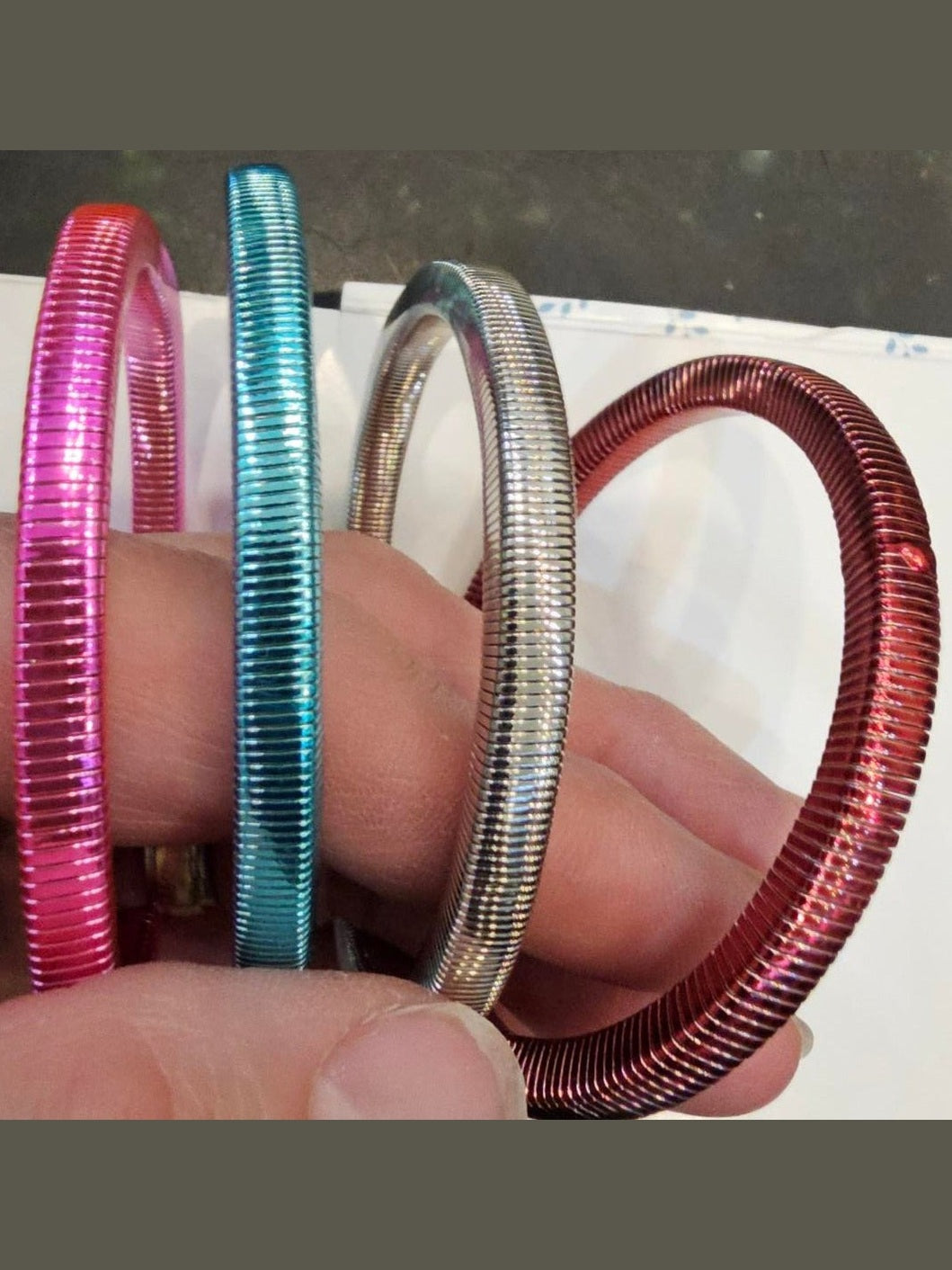Bracelet Metal stretchy many colors