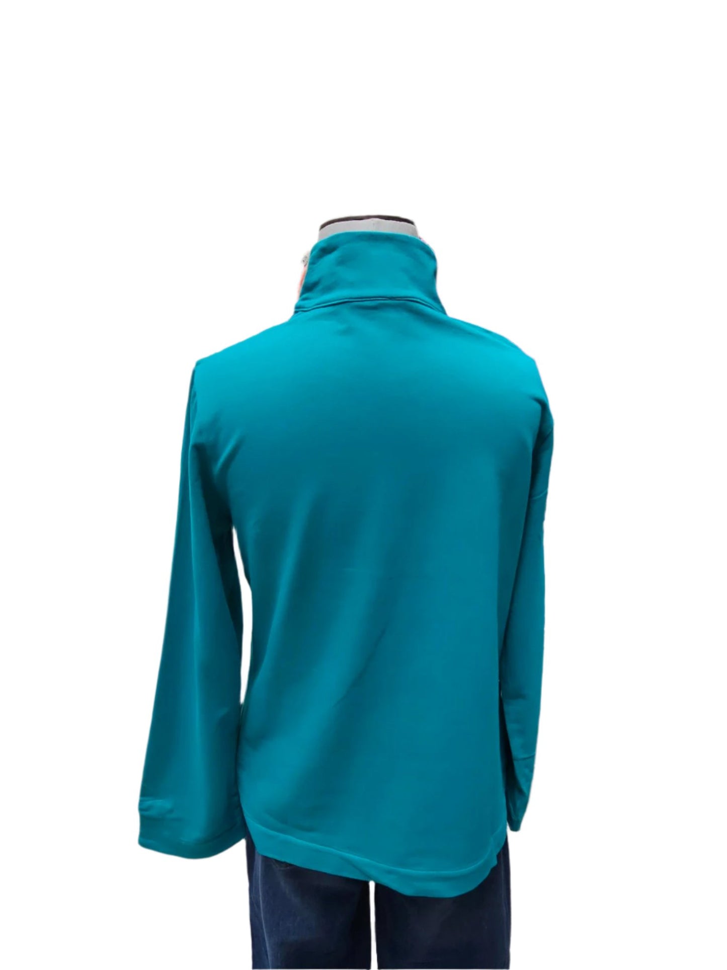 Pullover Zipper Front 2Pocket Long Sleeve Jade Women's 7735jd