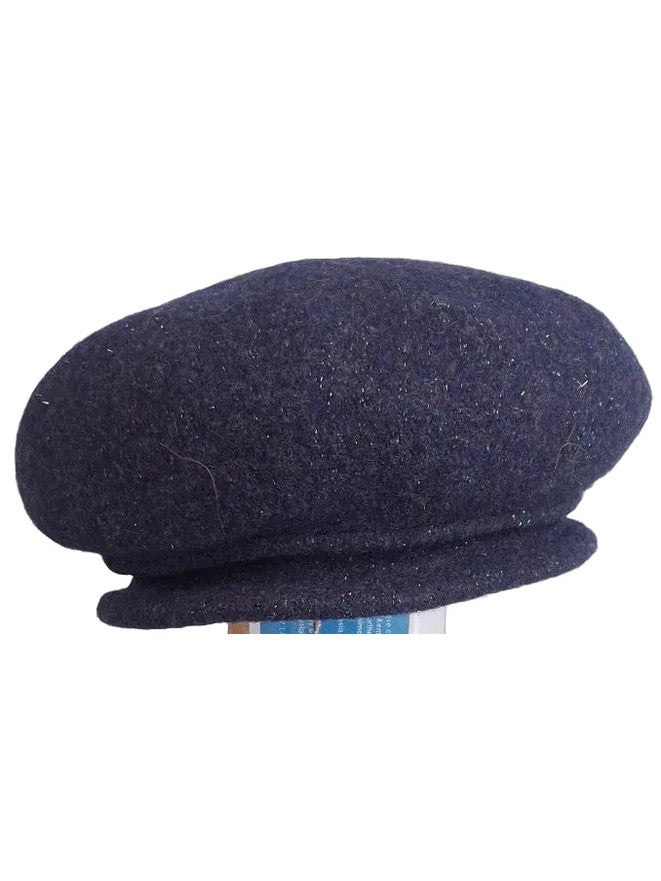 Sun n Sand-Hat Blue Soft Wool Beret Women's-AD1166D