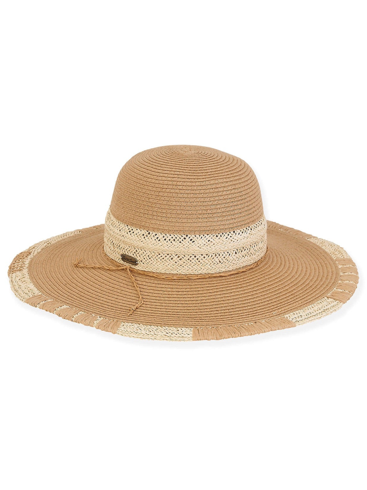 Hat Tan Baia Paperbraid Floppy Brim Women's HH2918B