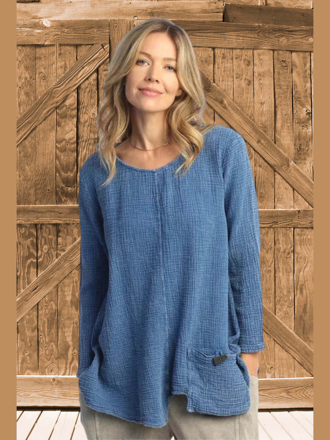 M108 Indigo Womens top