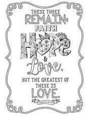 Book Coloring Faith Hope Love Clr043