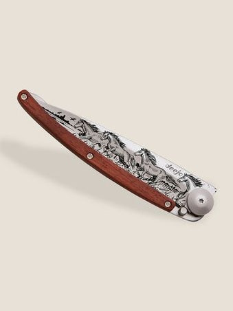 Pocket Knife Wild Horses Coral Wood 1cb000071