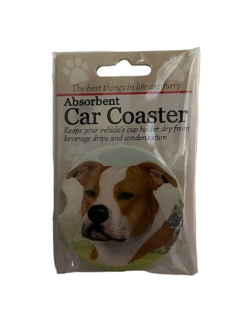 Car Coaster Staffordshire Terrier Dog 231 - 138