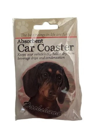 Car Coaster Dachshund Black Dog 231 - 14