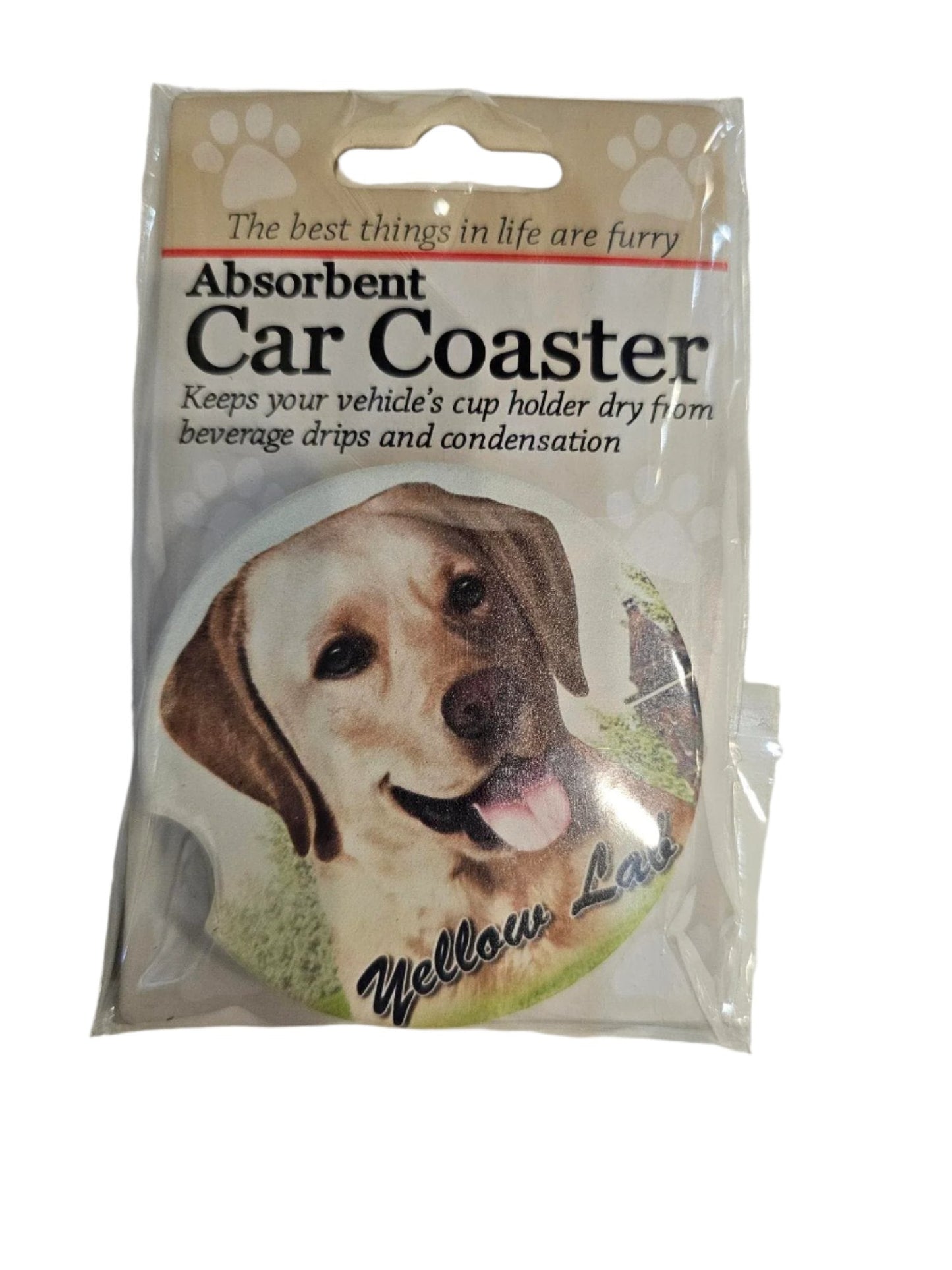 Car Coaster Labrador Yellow 231-20